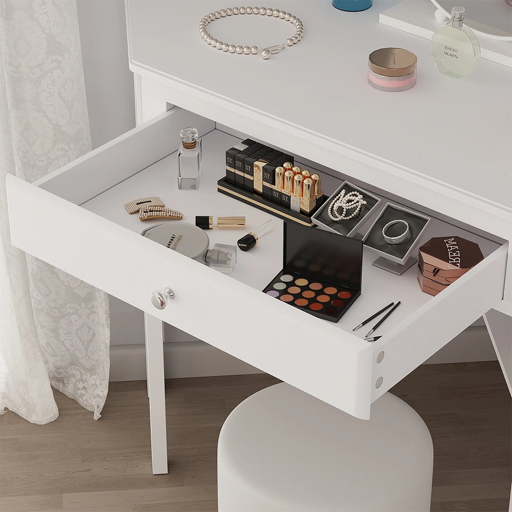 Vicco Tavolo da trucco ad angolo Bianco 75 x 76.8 cm ,con cassetto