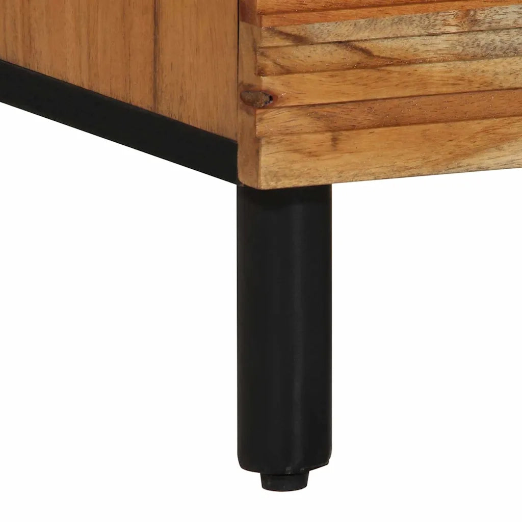 Credenza Naturale 80 x 33,5 x 75 cm Legno di Acacia Massello 4017783