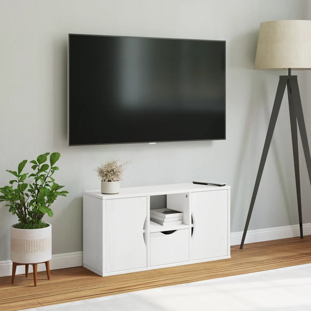 Mobile Porta TV con Cassetto ODDA Bianco 79x24x40 cm 4103606