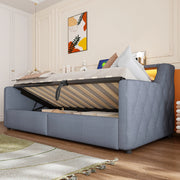 Daybed 90x200 cm con LED, vano contenitore idraulico e prese USB/USB-C