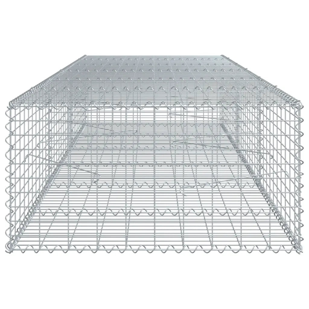 Cesto Gabbione con Copertura 300x100x50 cm in Ferro Zincato 3295180