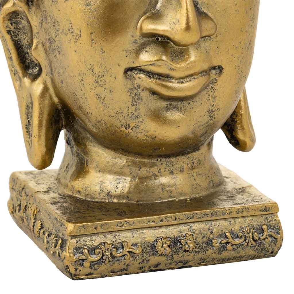 Buddha decorativo in resina dorato 14x13.5x23.5h cm