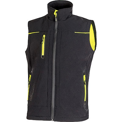 GILET SOFT SHELL UNIVERSE UPOWER  BLACK CARBON M