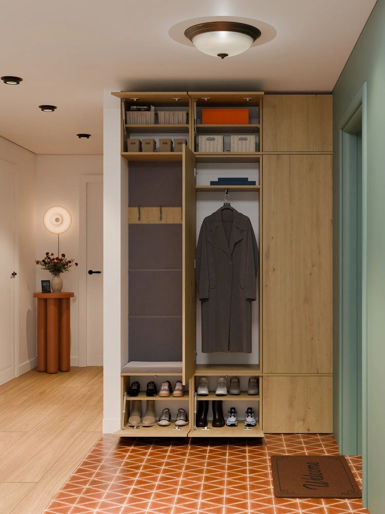 Guardaroba HAGA III/2sz1w rovere artisan 2x armadio + appendiabiti