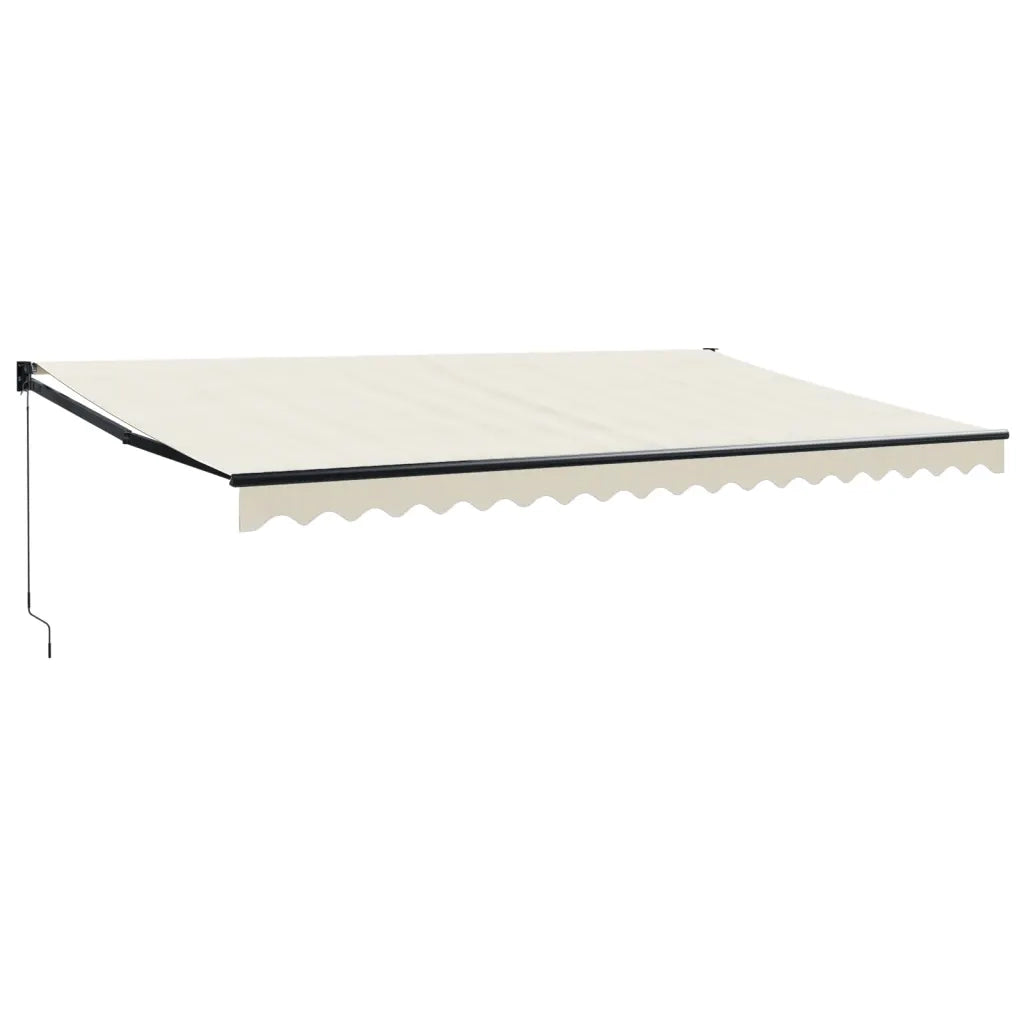 Tenda da Sole Retrattile Crema 5x3 m in Tessuto e Alluminio 3154455