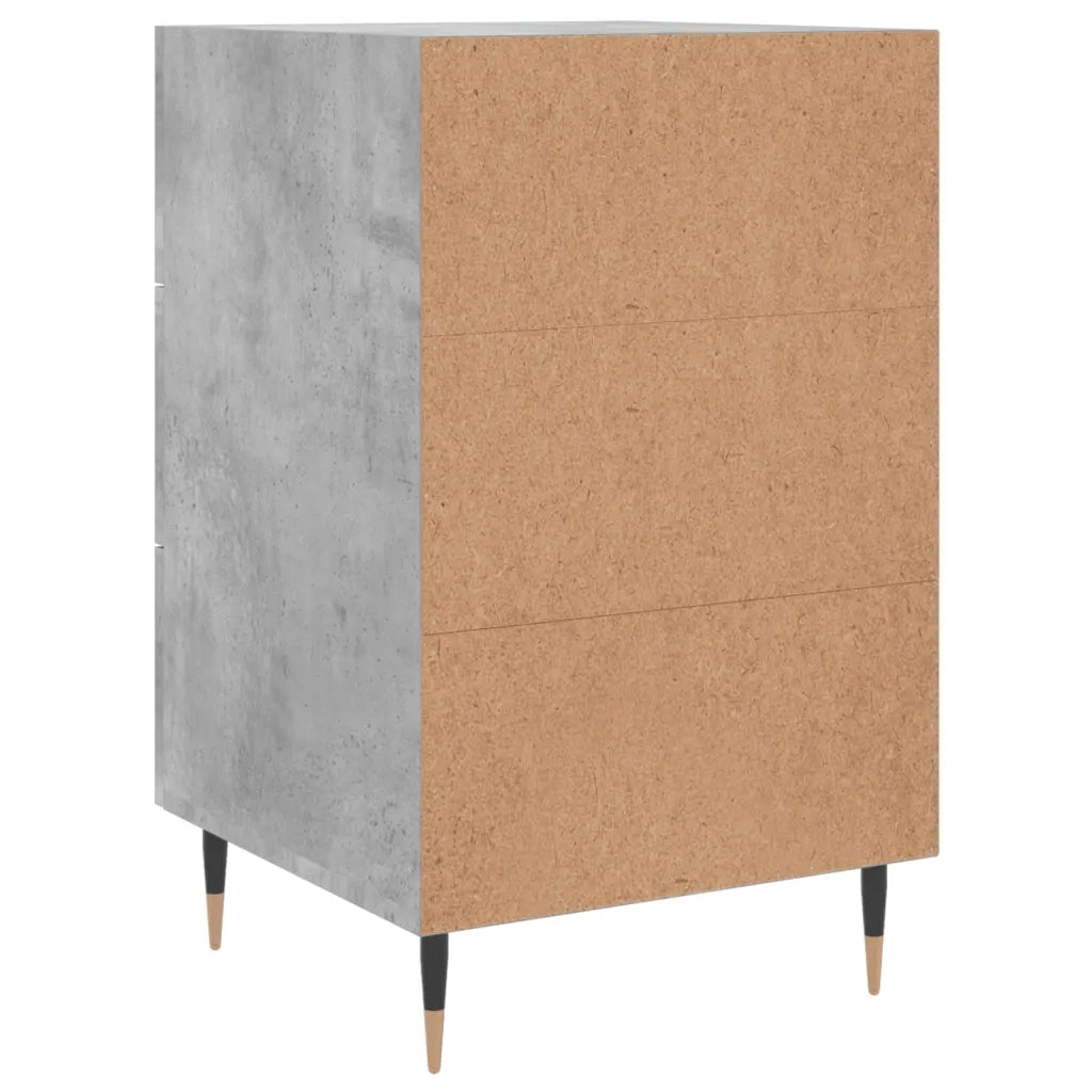Comodino-Tavolino da notte Grigio Cemento 40x40x66 cm in Legno Multistrato 136727
