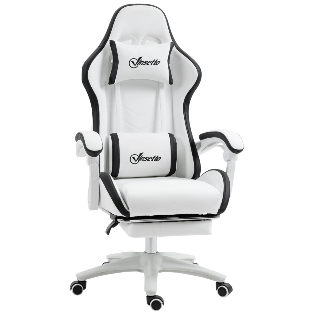 Poltrona da gaming ¨C zephmum ¨C bianco e nero 65x65x121-129 cm