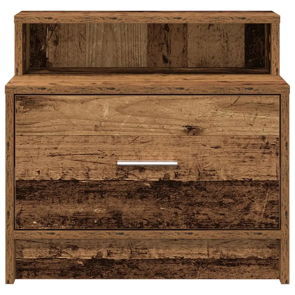 Comodini con Cassetto 2 pz in Legno Antico 51x31x47 cm 858683