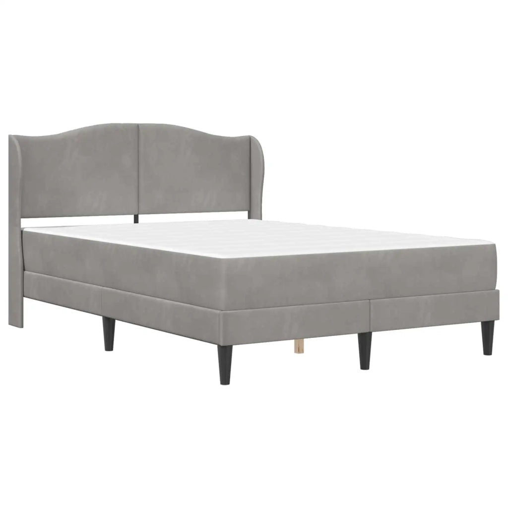 Struttura del letto Grigio Chiaro 160 x 200 cm Velluto