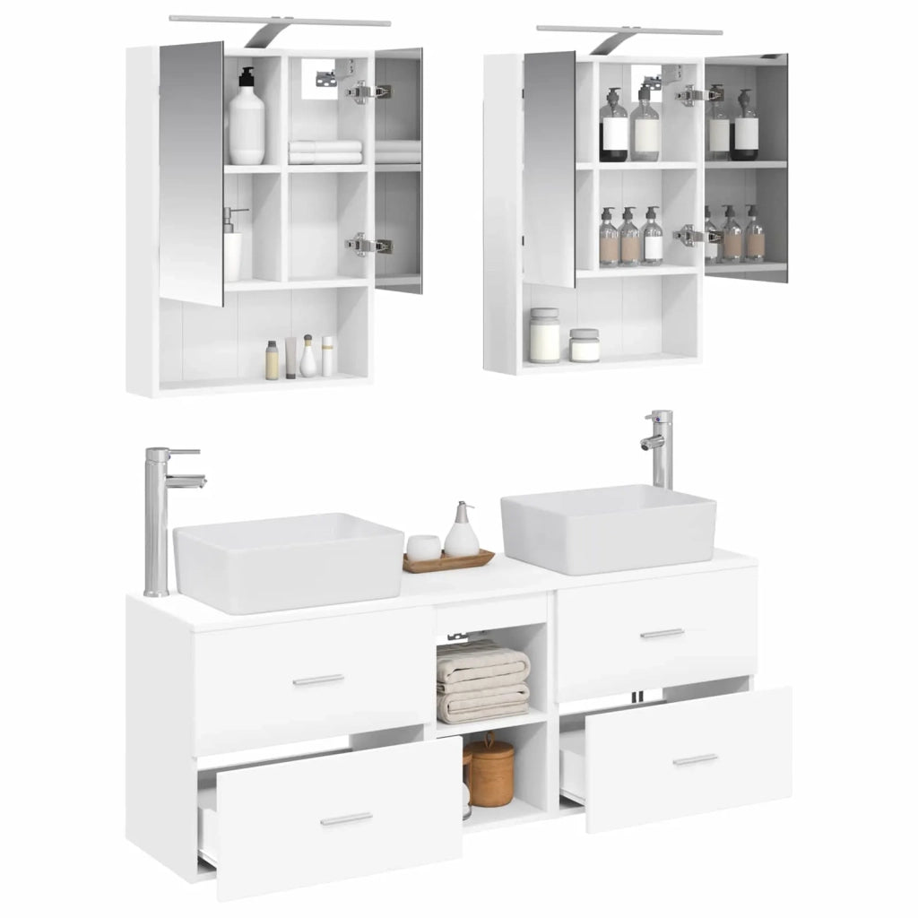 Set di mobili per il bagno 5 pcs Bianco 3406839