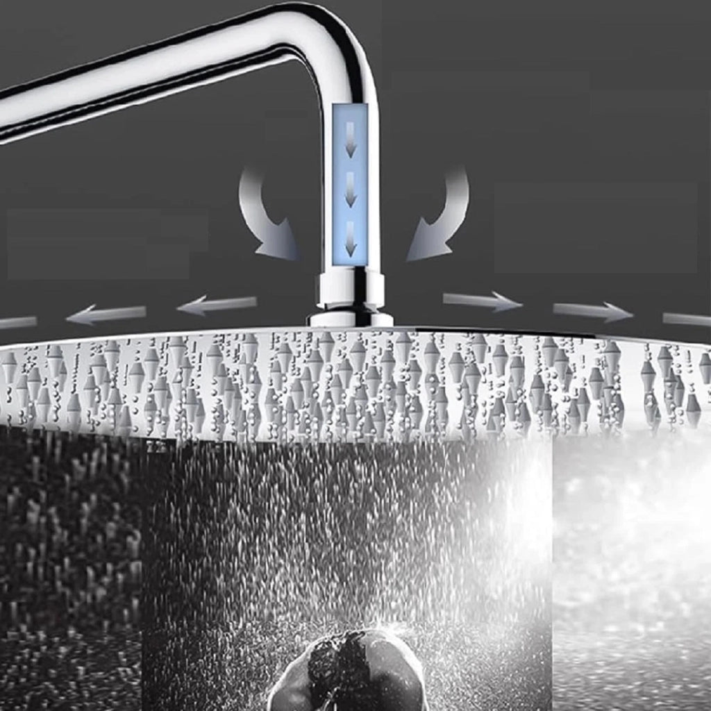 SOFFIONE DOCCIA TONDO 10'' BAGNO EFFETTO PIOGGIA SOTTILE CROMATO SHOWER