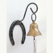 CAMPANA CAMPANELLO CON FERRO DI CAVALLO PER PORTA PORTONO AGRITURISMO
