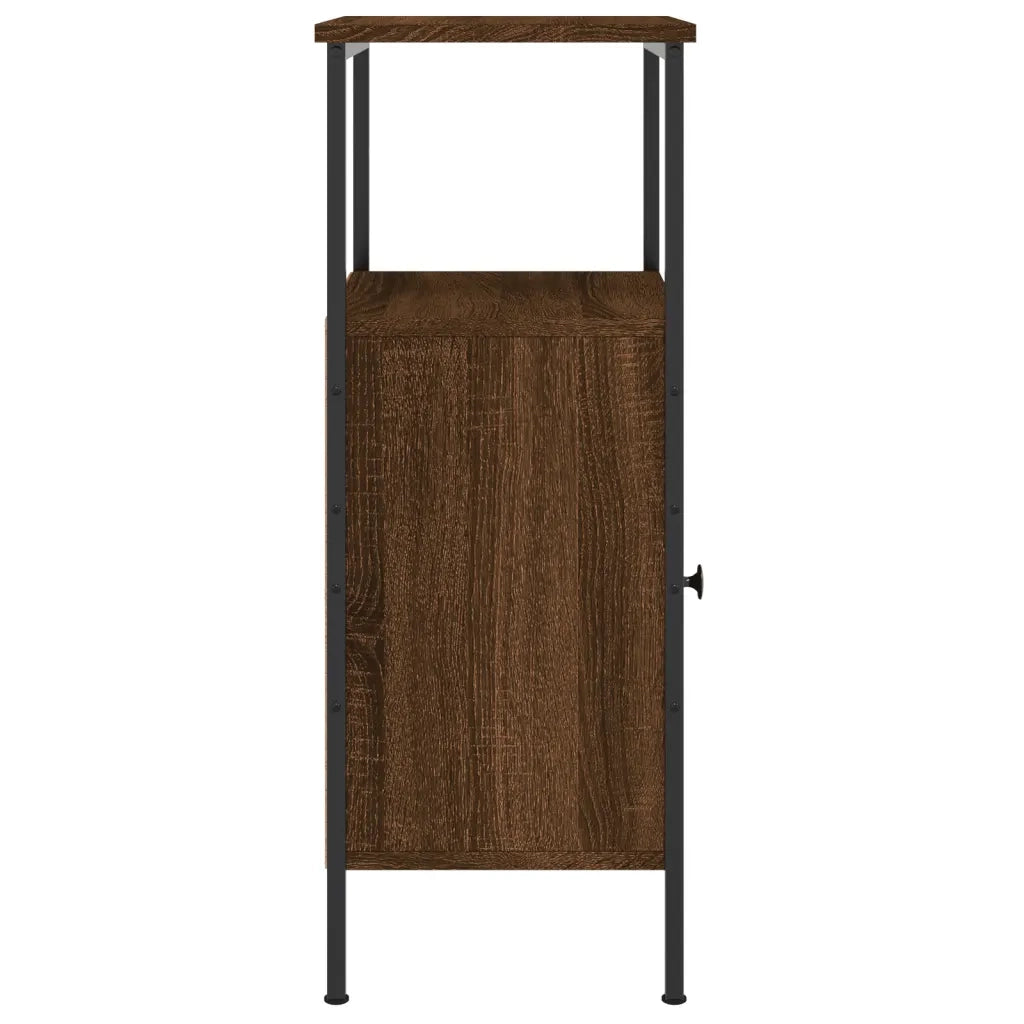 Comodino Rovere Marrone 41x31x80 cm in Legno Multistrato 825931
