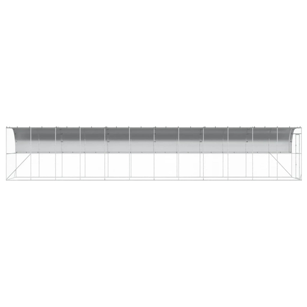 Gabbia per Polli Contro il Muro Argento 600 x 150 x 215 cm 3434740