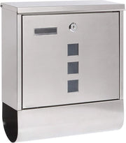 Cassaforte acqua resistente in acciaio inossidabile con chiusura a chiave robusta - acqua resistente - acciaio inossidabile - argento - 12x13x30 cm