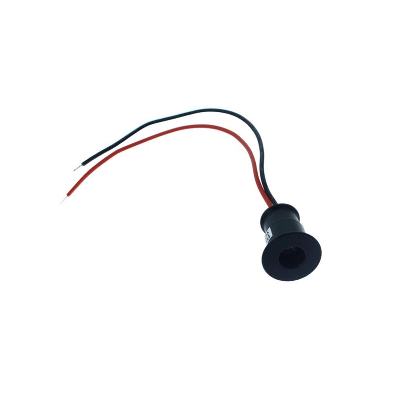 4 PZ Mini Faretto LED da Incasso 1W DC 12V Freddo 6000K Carcassa Nera Angolo 30° Foro 15mm 20x25mm