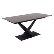 Tavolo Allungabile Oliver 160(200)x90x75 Piano In Ceramica Amica Nero Marmo