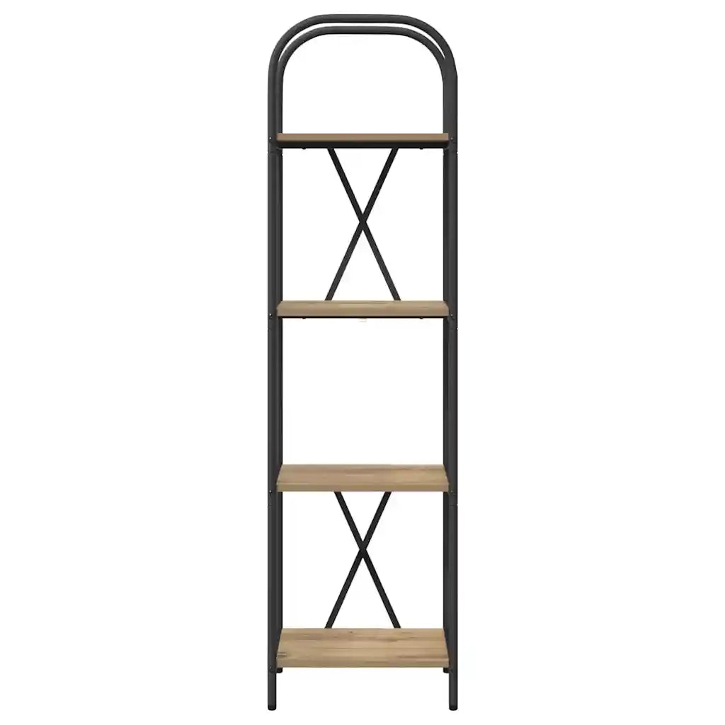 Libreria-Scaffale per Libri-Mobile di Stoccaggio Rovere artigianale 40 x 30 x 146 cm Legno multistrato 501020