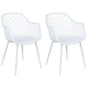 Set di 2 sedie da pranzo grigio sintetico sedile in legno chiaro gambe in metallo aperto netto indietro moderno soggiorno stile scandinavo