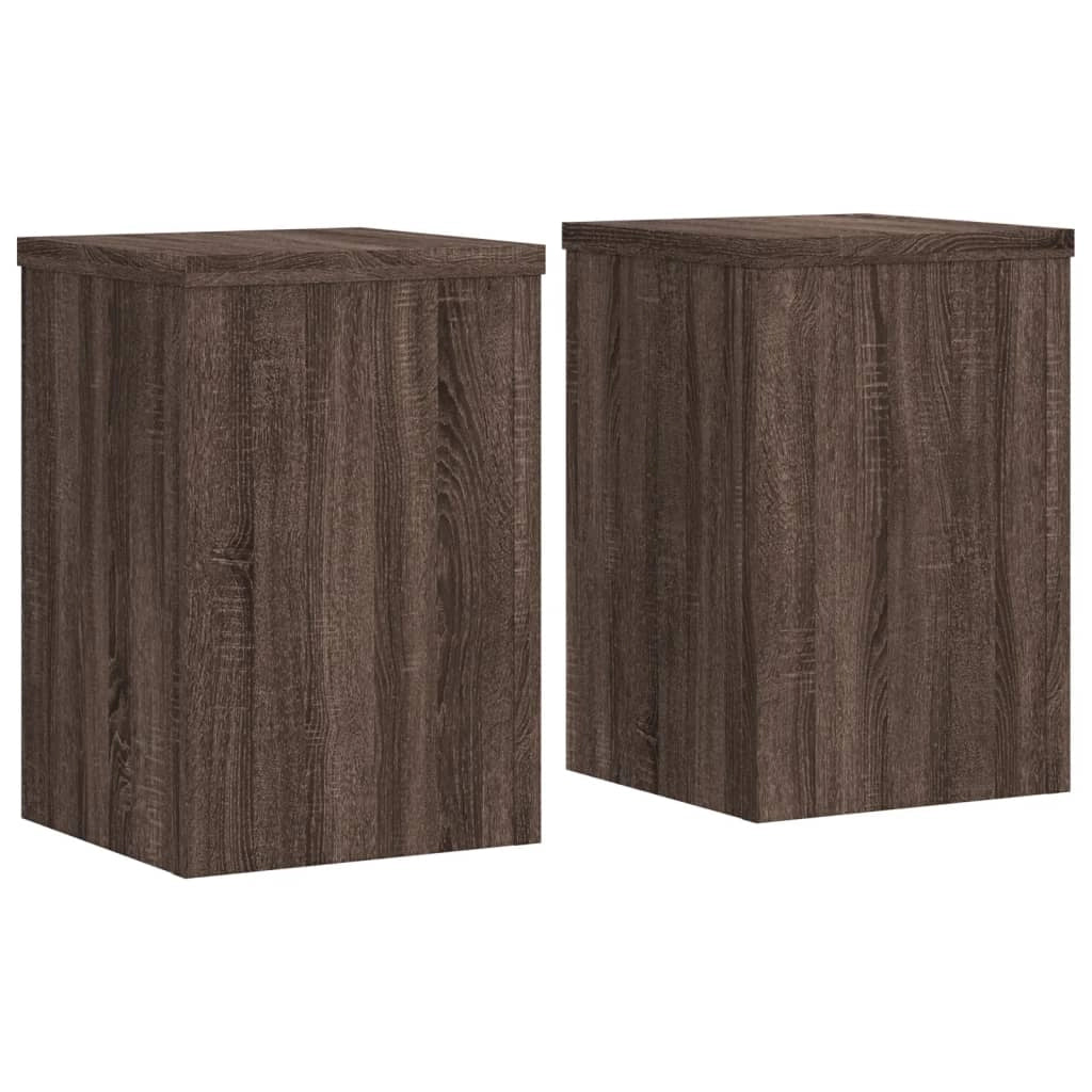 Portavasi mobili per fiori set da 2 legno ingegnerizzato marrone 02_0045326