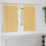 vidaXL Tende con tende 2 pcs Beige Poliestere