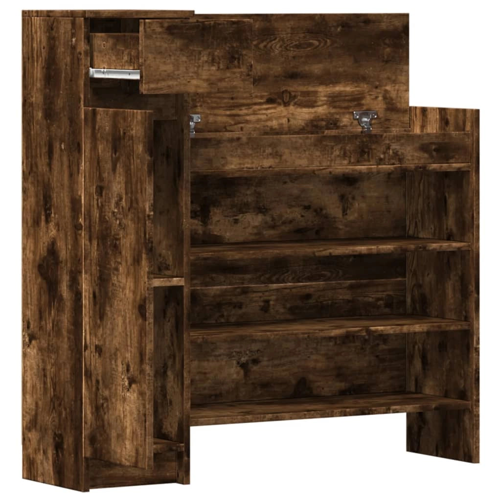 Scarpiera mobile contenitore per scarpe mobile per ingresso/corridoio/soggiorno legno ingegnerizzato marrone 02_0021601