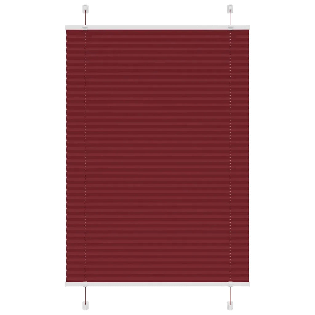 Tenda Plissettata Rosso Bordeaux 85x150 cm Larghezza Tessuto
