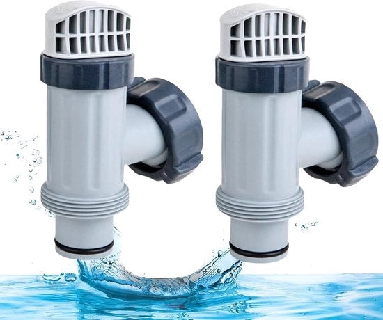 2 connettori - Adatto per accessori per vasca idromassaggio Intex - Dompelventile (altezza 15,8 cm x diametro di connessione 5,5 cm x diametro di tubo 3,8 cm)