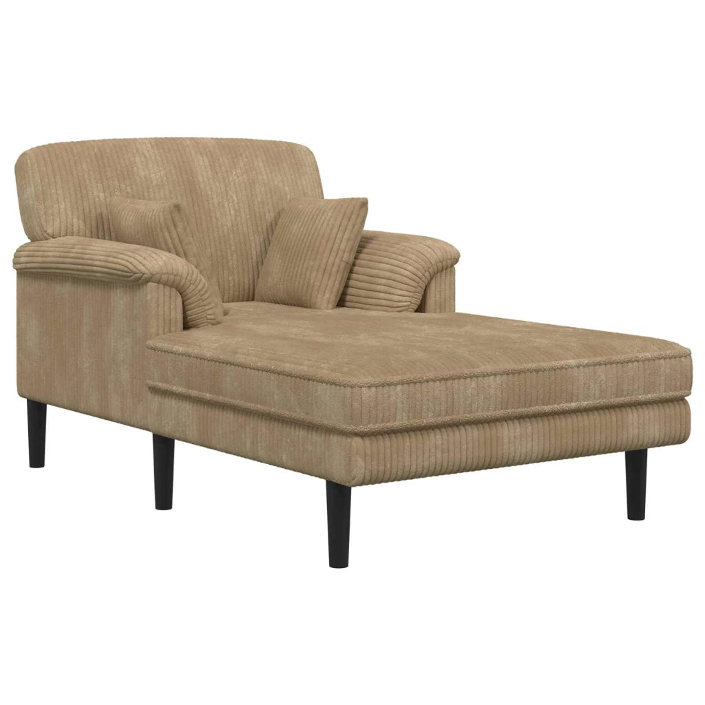 Chaise longue Tortora Tessuto in velluto a coste 42048039