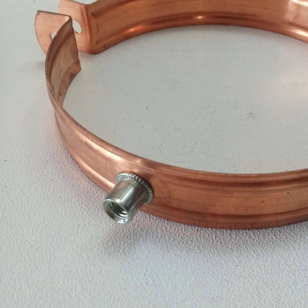 Collare in rame da 140mm per fissaggio e bloccaggio a muro
