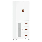 Buffet credenza cassettiera armadio mobile contenitore organizer cucina soggiorno salotto alto 69,5 x 34 x 180 cm legno ingegnerizzato bianco 02_0032654