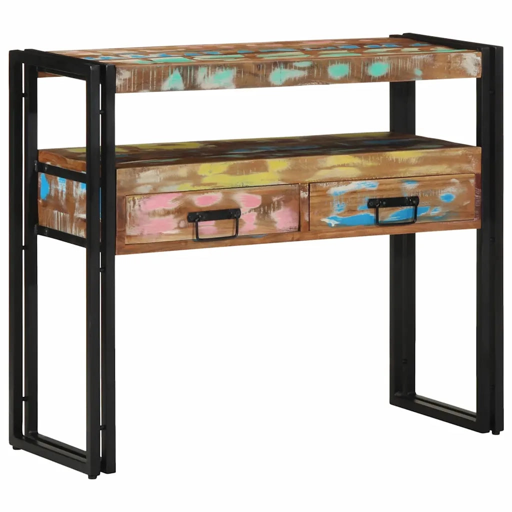 Tavolo consolle 90 x 33 x 75 cm Legno Recuperato Massello 4102744