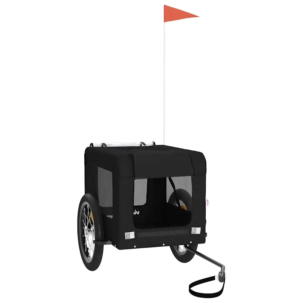 Rimorchio da Bici per Animali Nero Oxford e Ferro CFW2760042