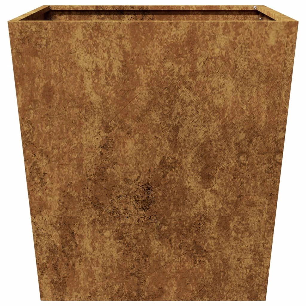 Fioriera rialzata per piante fiori giardino terrazze set da 2 50 x 50 x 50 cm acciaio Corten marrone 02_0038991