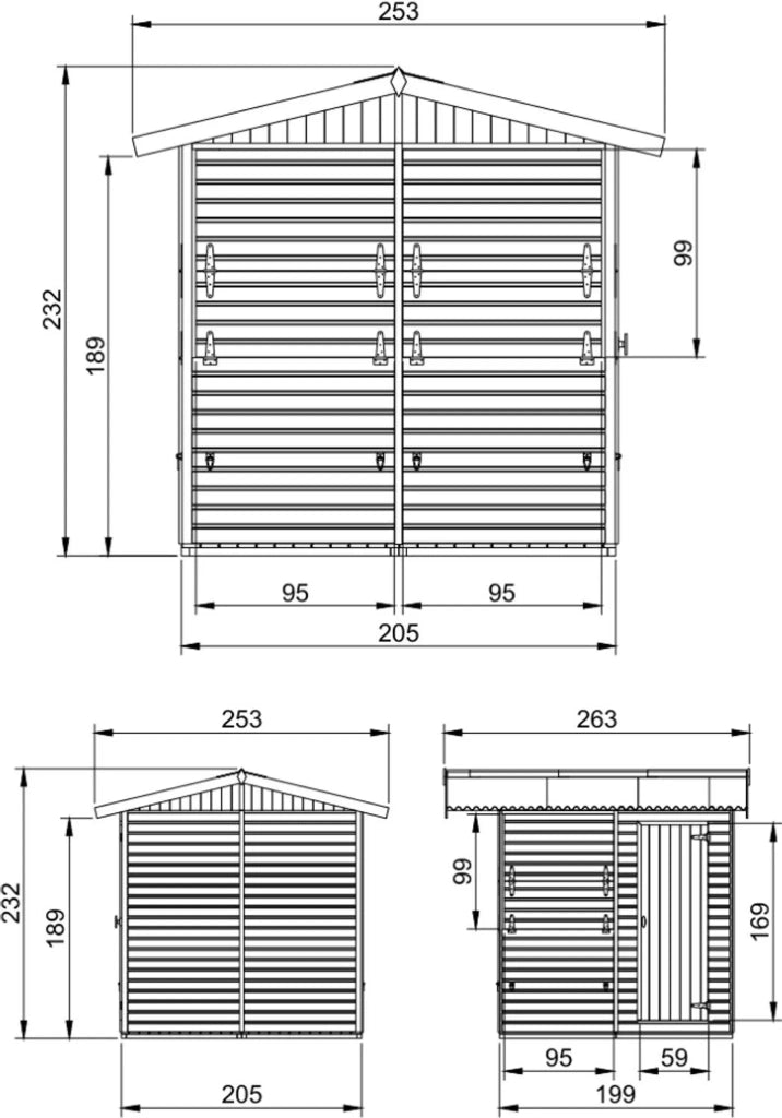 TIMBELA M149B Chiosco in Legno 4 m²