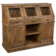 Credenza in legno invecchiato marrone 129x45x106h