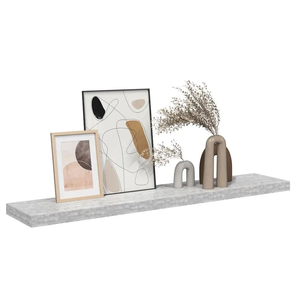 Scaffale a Parete Grigio Cemento 120x23,5x3,8 cm in MDF 326606
