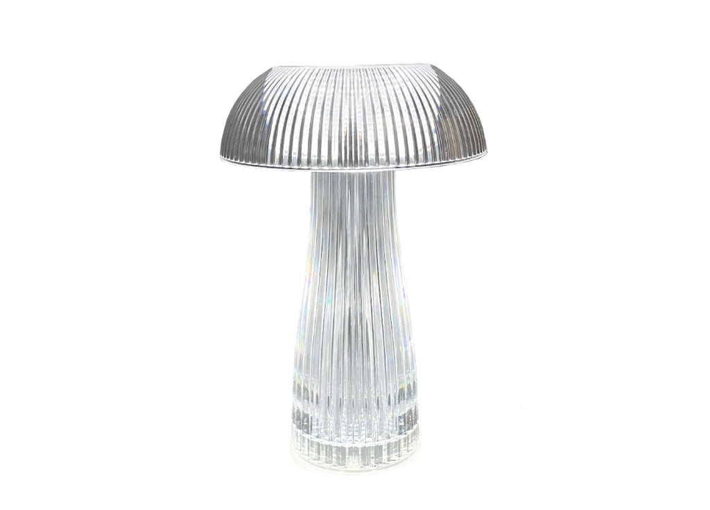 Lampada Led Da Tavolo Controllo Touch Ricaricabile Trasparente Mushroom