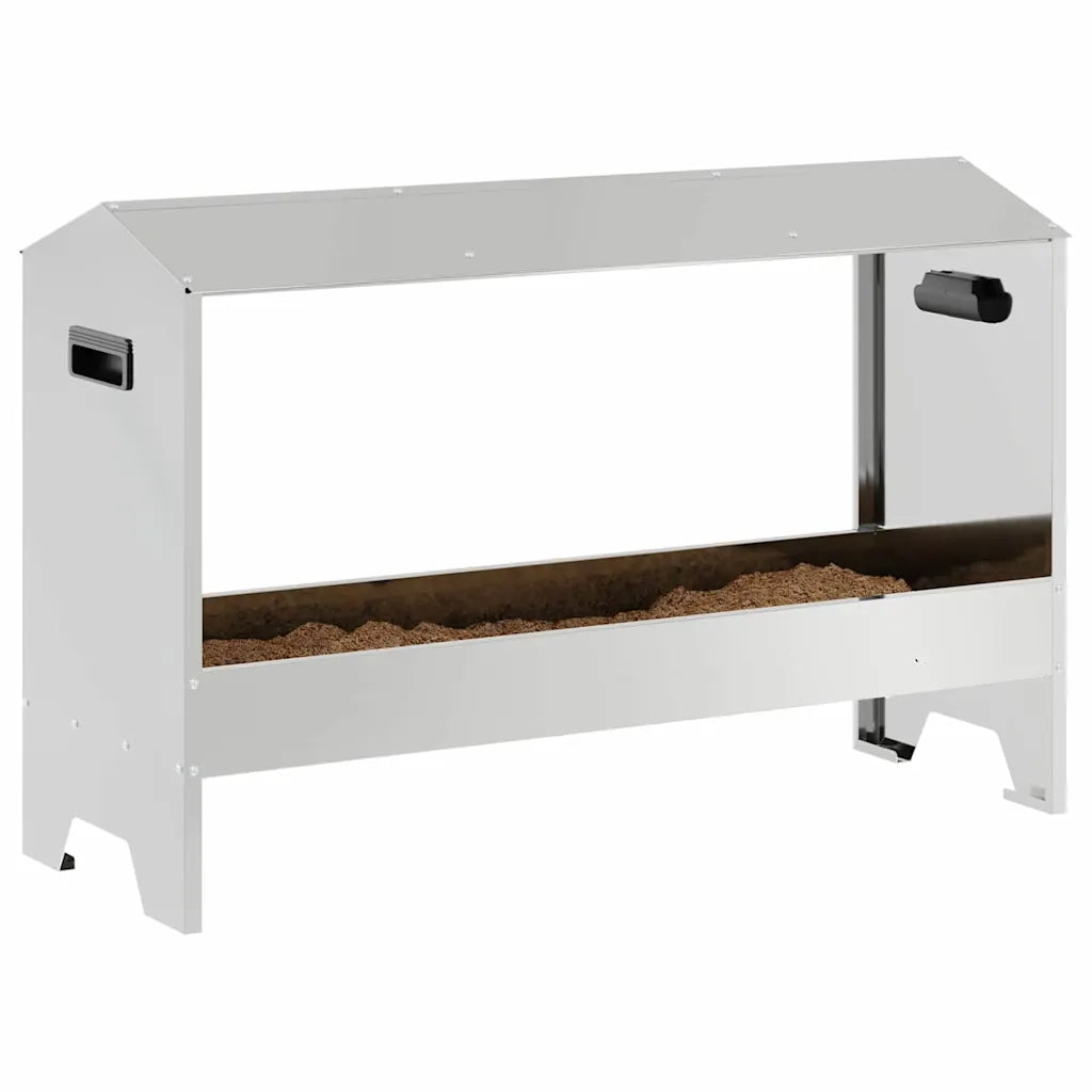 Mangiatoia per polli Argento 81 x 32 x 53,5 cm Acciaio zincato CFW5775543