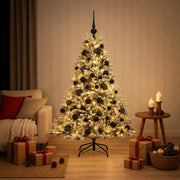 Albero di Natale artificiale con palline 150 cm 150 LED 3465562