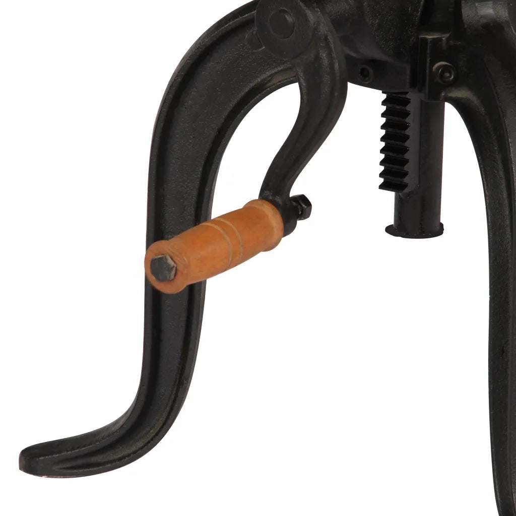 Tavolino 45x(45-62) cm in Legno Massello di Mango e Ghisa cod mxl 13457