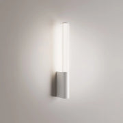 Sticks Lampada da parete LED a luce diffusa in alluminio bianco opaco, temperatura colore selezionabile 2200K-4000K, IP54, altezza 43 cm, 14W