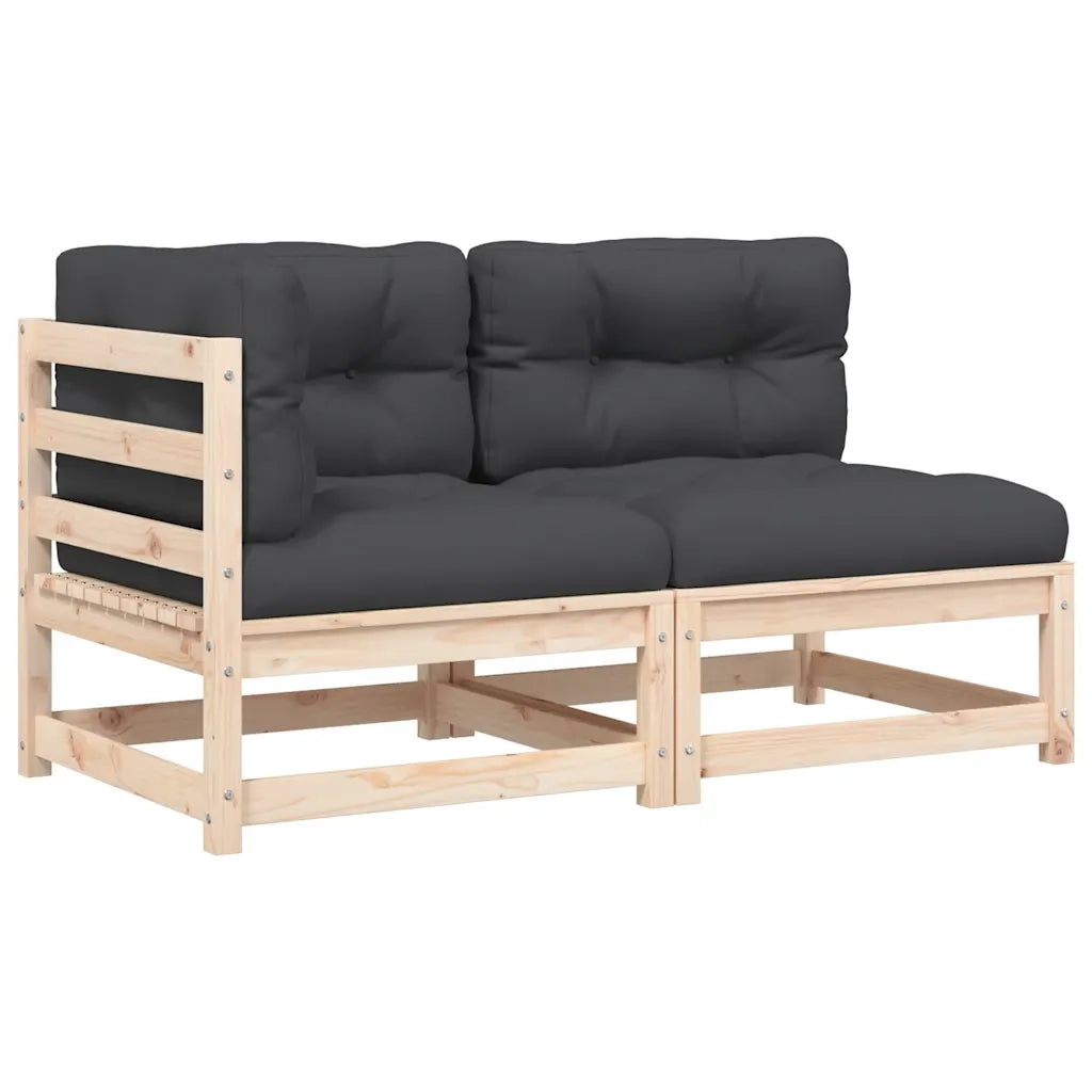 Divano da Giardino con Cuscini a 2 Posti in Legno Massello Pinocod mxl 134492