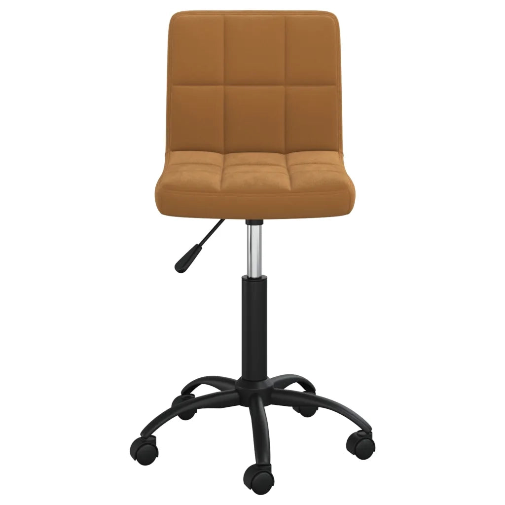 Sedia Girevole da Ufficio Marrone in Velluto cod mxl 26488