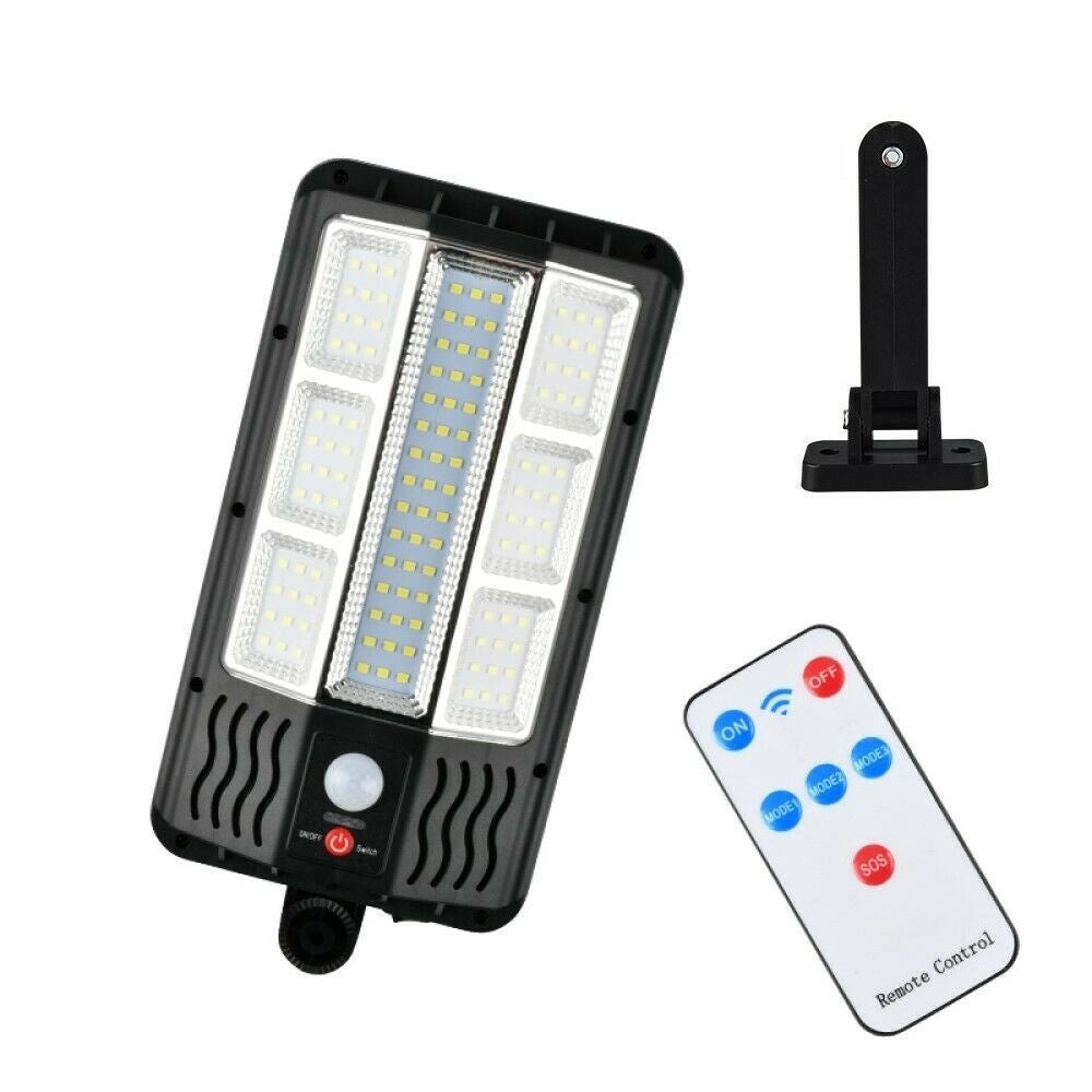 Trade Shop - Faro Lampione Stradale Pannello Solare Con Sensore Telecomando 117 Led Smd Ta146 -