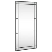 Specchio da Parete | Specchio decorativo Nero 50x100 cm Rettangolare in Ferro