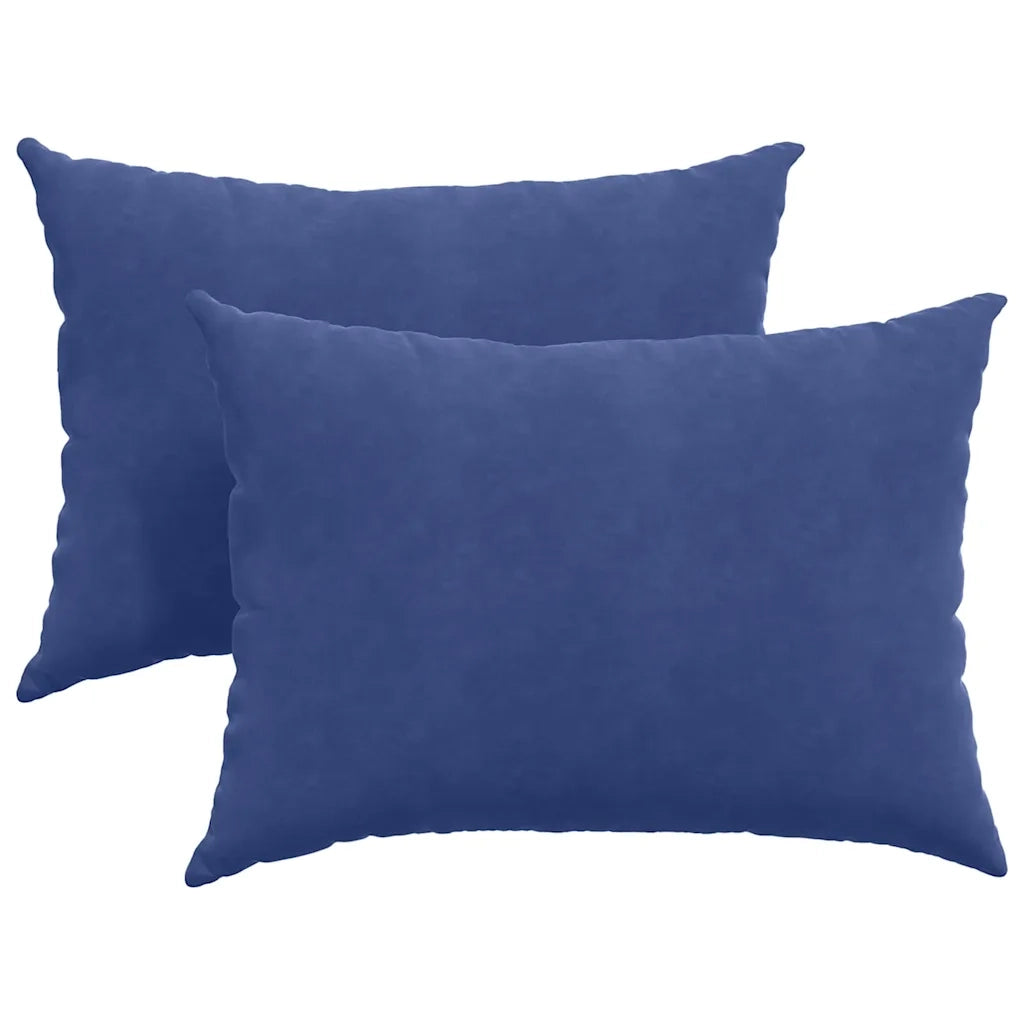 Cuscini da Divano 2 pcs Blu Polizia 70 x 50 cm Tessuto in Cords
