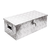 Baule in alluminio portattrezzi Cassa Box per attrezzi utensili 76x32x24,5cm