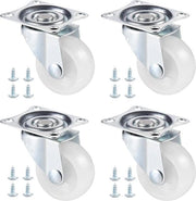 Set di 4 ruote di acciaio 15 pollici Heavy Duty - doppio cuscinetto - ruote di gomma per mobili - applicazioni industriali DIY