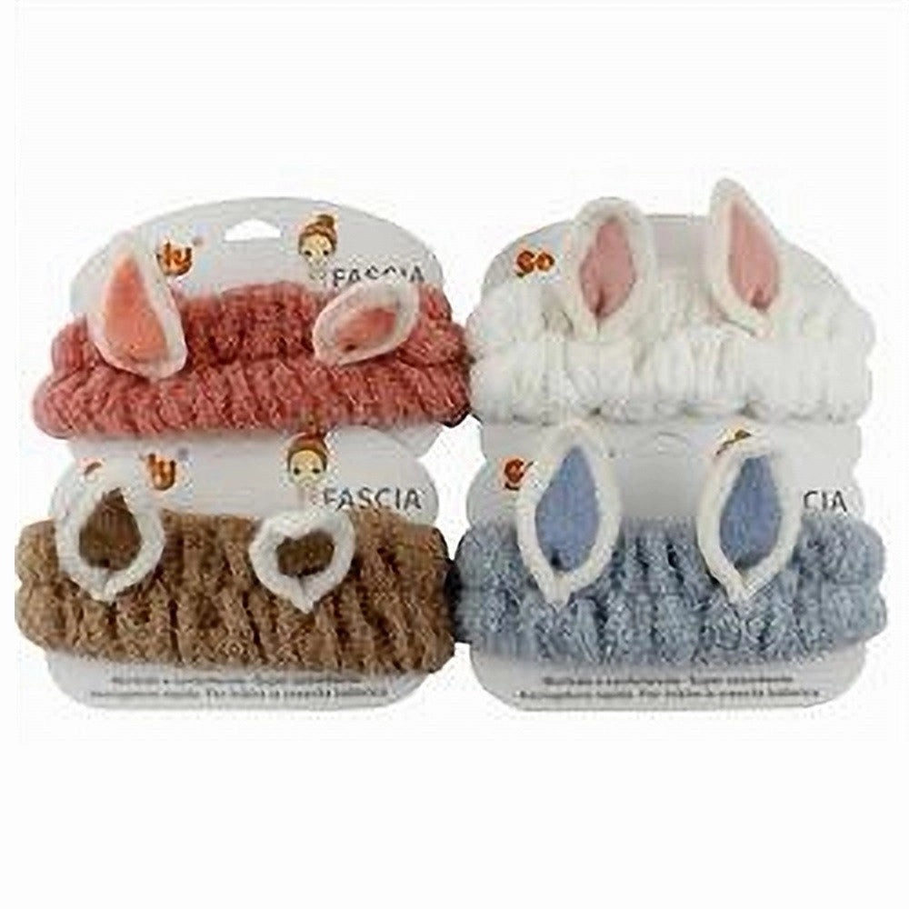 Trade Shop - Fascia Per Capelli Doccia Shampoo Trucco In Spugna Con Orecchie Animaletto 59688 -